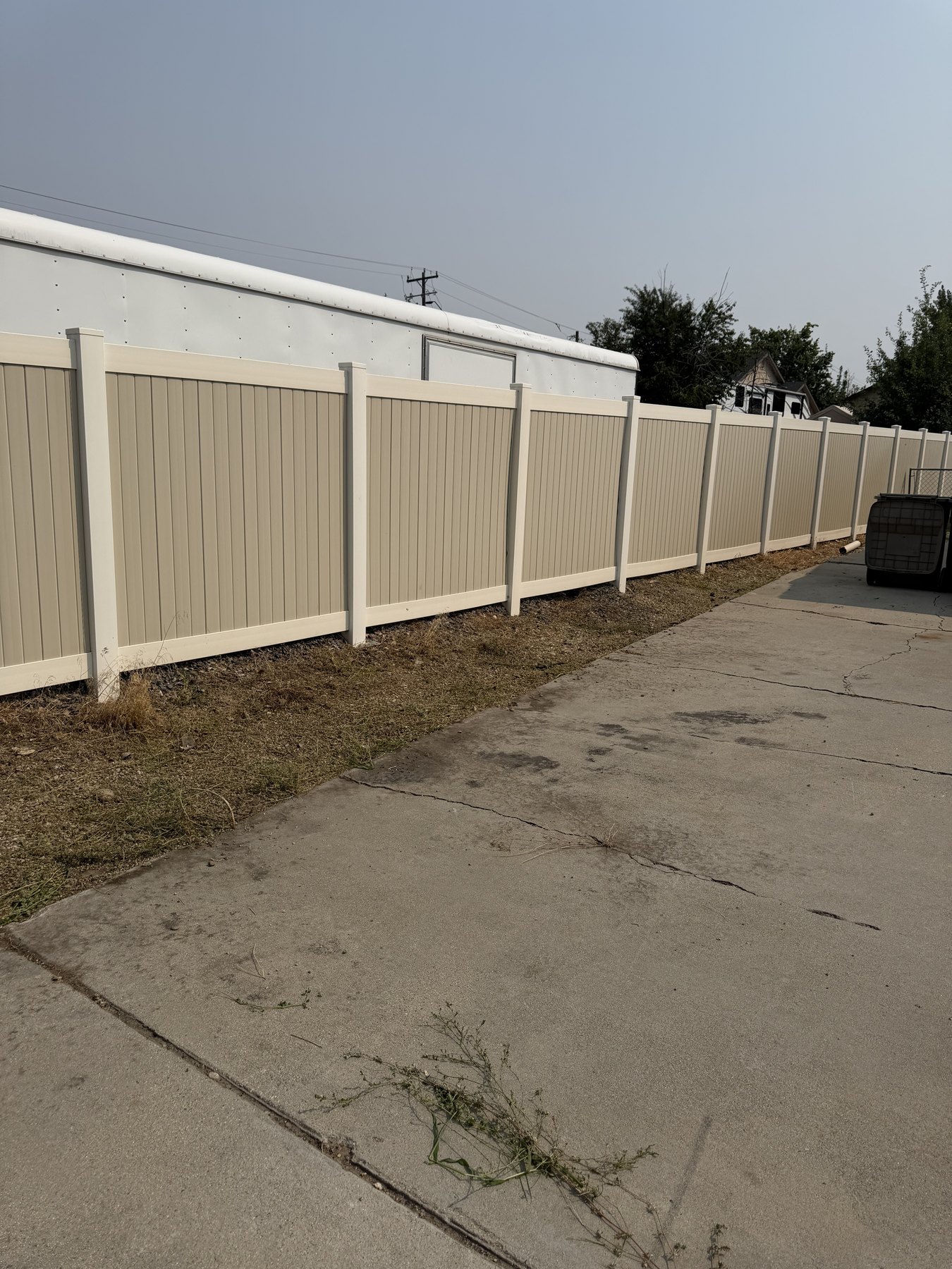 Clean area after weed and debris removal